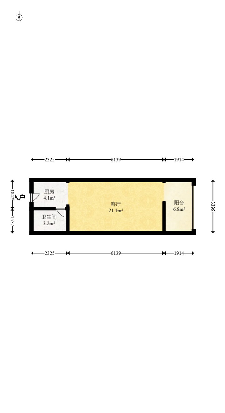 博雅例外 1室1厅1卫 29.5万 博雅例外 1室1厅1卫 29.5万户型图