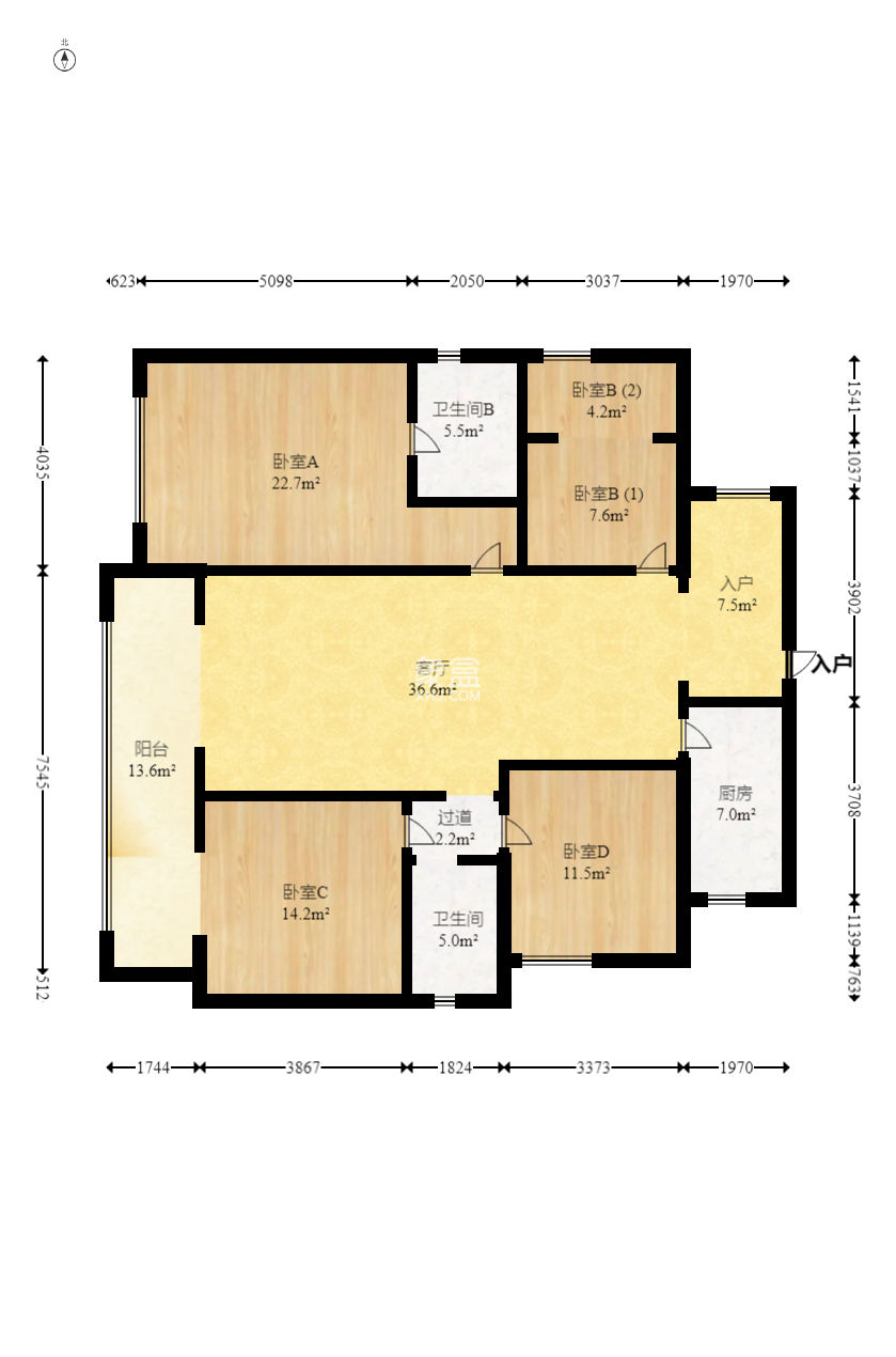 中建梅溪湖中心  3室2厅1卫    340.0万