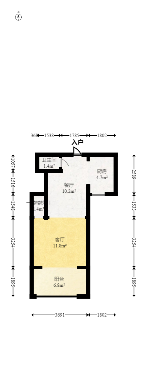 邦盛水岸御园  3室2厅2卫   62.00万室内图1