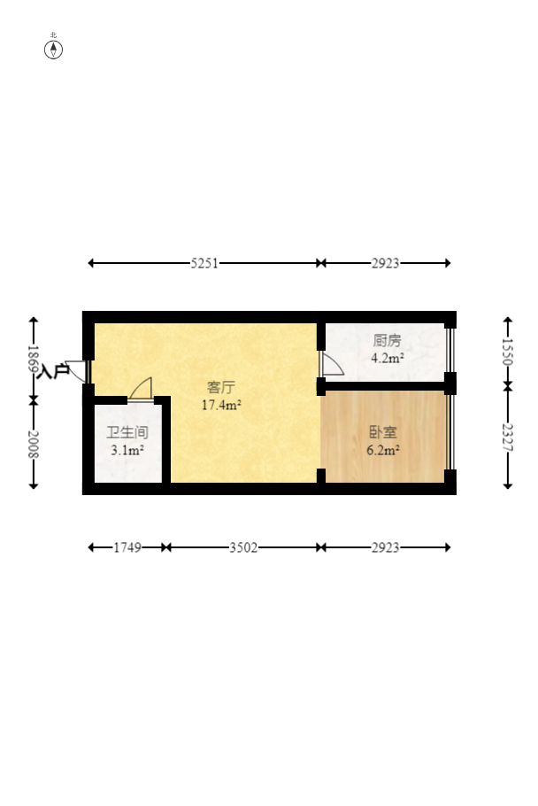 方略90公馆  1室1厅1卫   19.80万室内图1