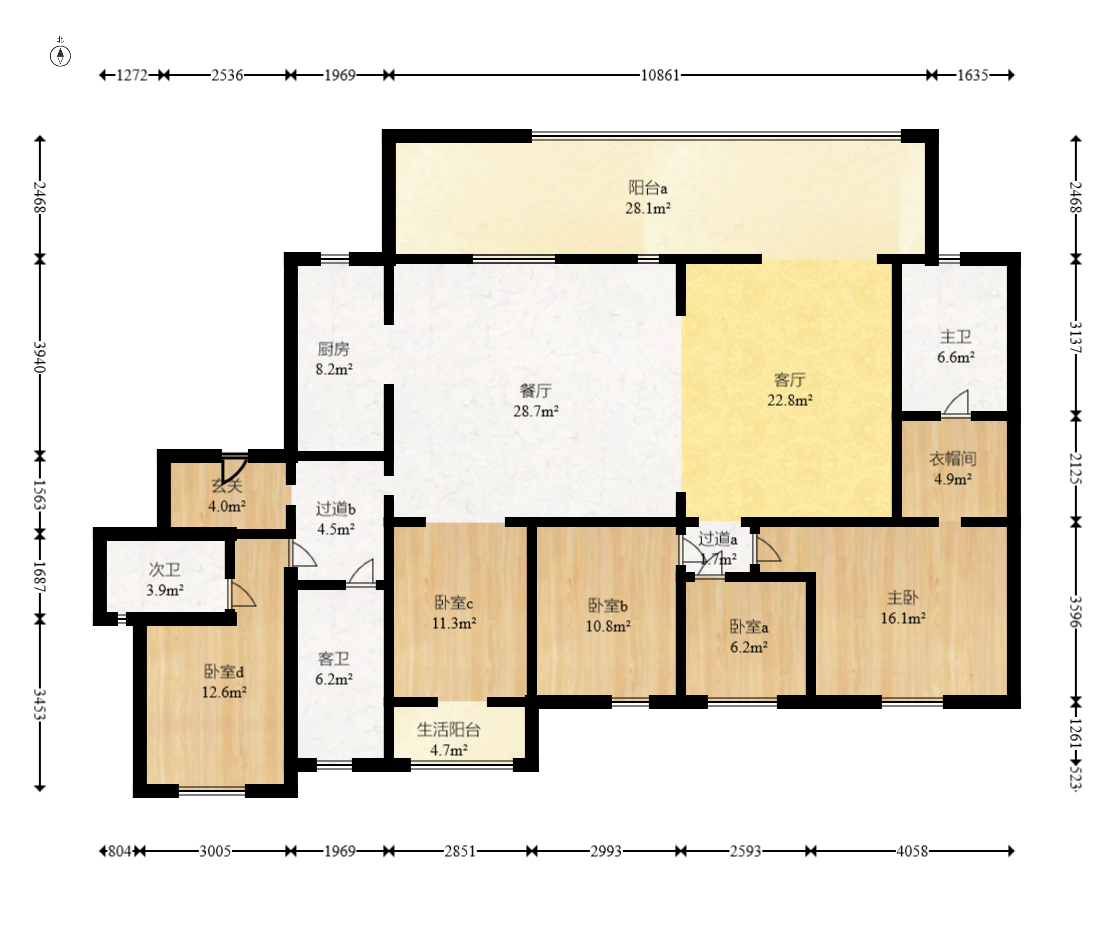 中粮观澜壹品 5室2厅3卫 230.0万 中粮观澜壹品 5室2厅3卫 230.0万户型图