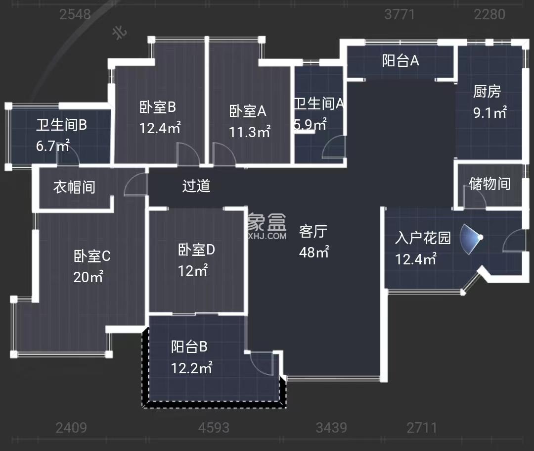山水国际  4室2厅1卫   139.00万室内图1