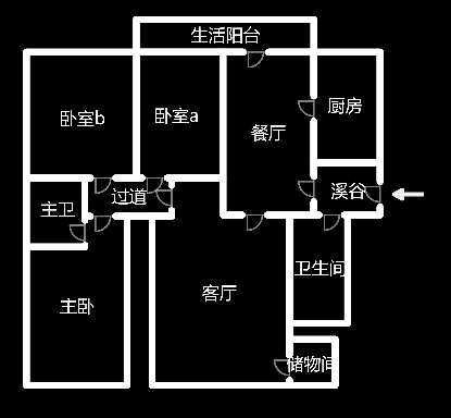 银色现代城  3室2厅2卫   84.00万室内图1