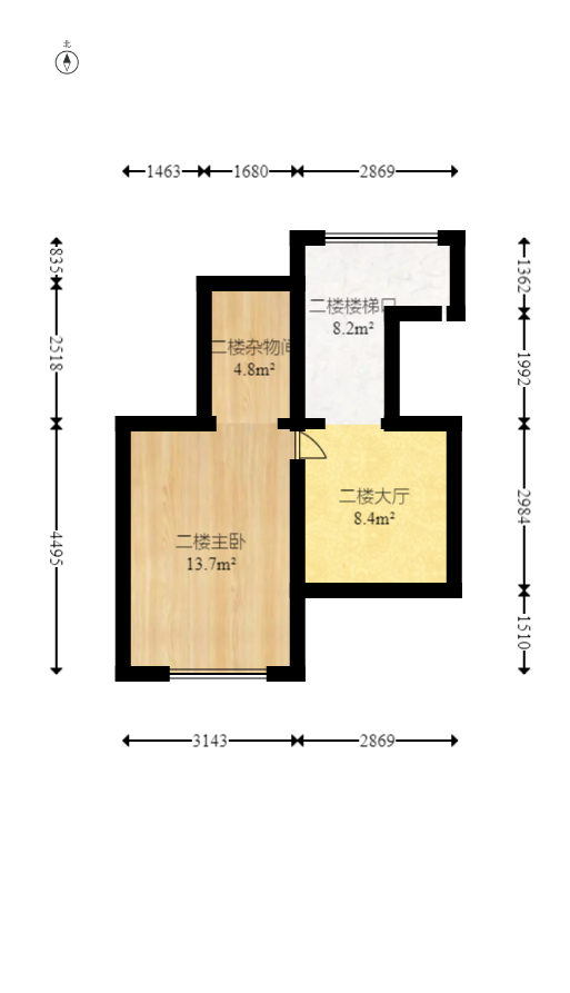 岳银小区（一二三五村）  4室2厅1卫   51.80万室内图1