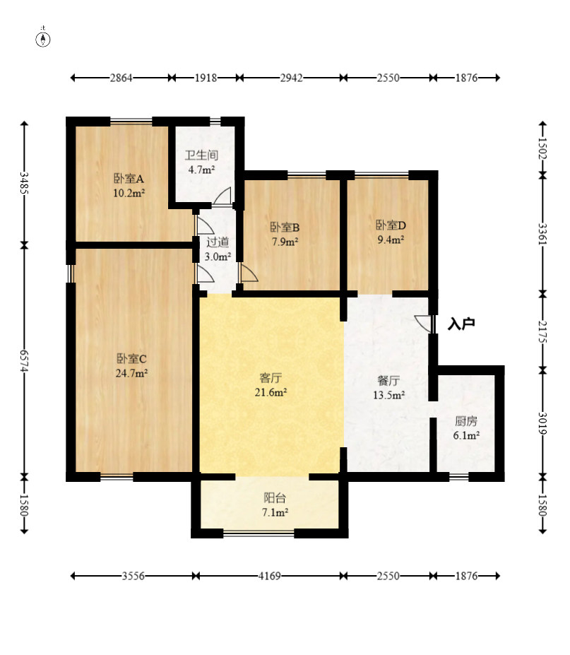 哈佛小镇(五矿哈佛小镇)  4室2厅2卫    105.0万 哈佛小镇(五矿哈佛小镇)  4室2厅2卫    105.0万户型图