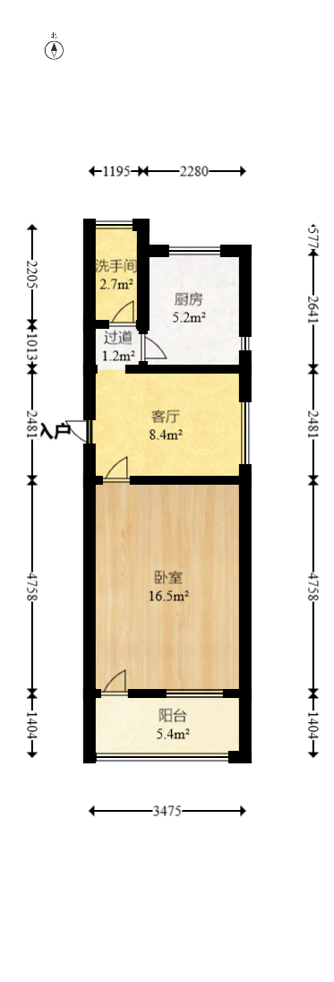 马家冲社区（马家冲小区）  1室1厅1卫   36.00万室内图1