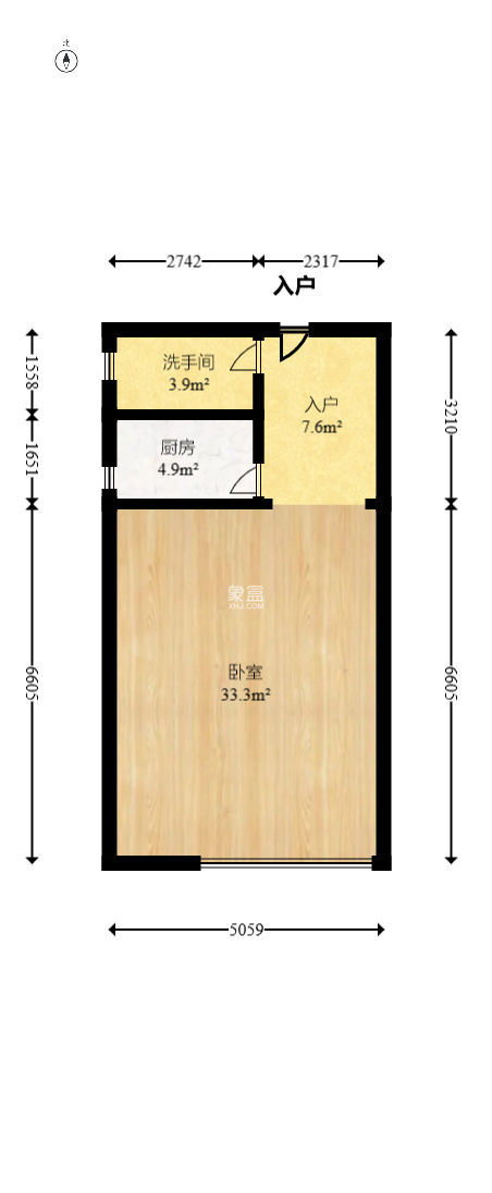 汇富中心  1室1厅1卫   39.80万