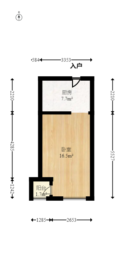 兰亭湾畔  1室1厅1卫   28.00万室内图1