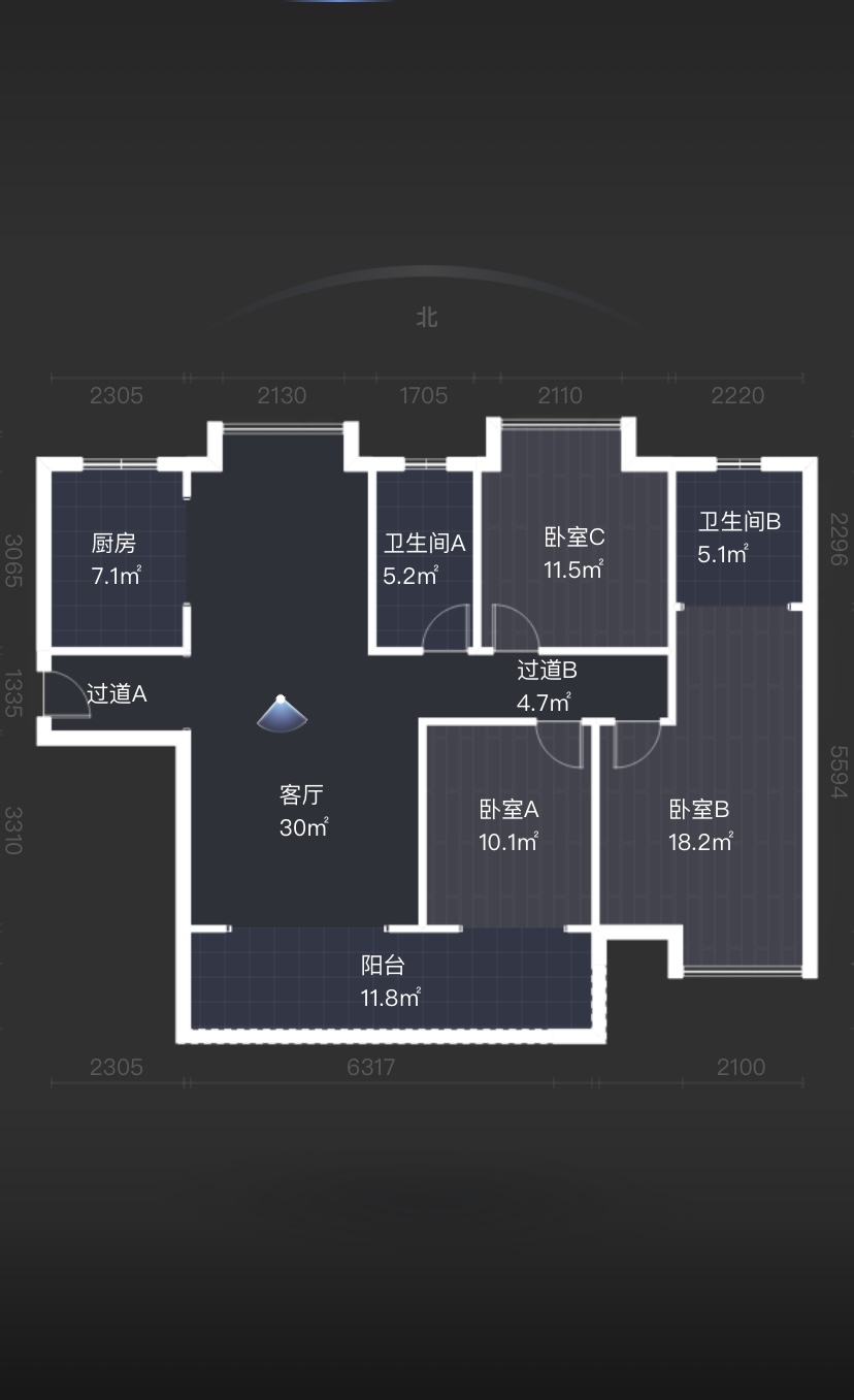 白金汉宫  3室2厅2卫   83.00万