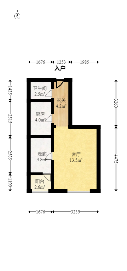 中建芙蓉工社  1室1厅1卫   26.00万室内图1