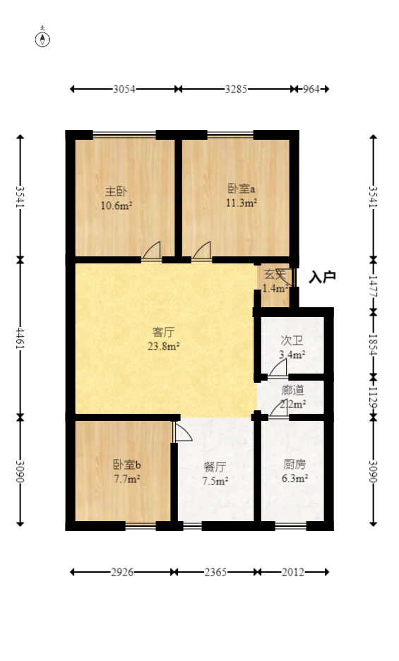 雷锋农副产品批发大市场 2室2厅1卫 51.8万 雷锋农副产品批发大市场 2室2厅1卫 51.8万户型图