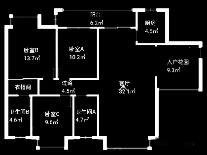 武广国际学苑 4室2厅2卫 77.8万 武广国际学苑 4室2厅2卫 77.8万室内图