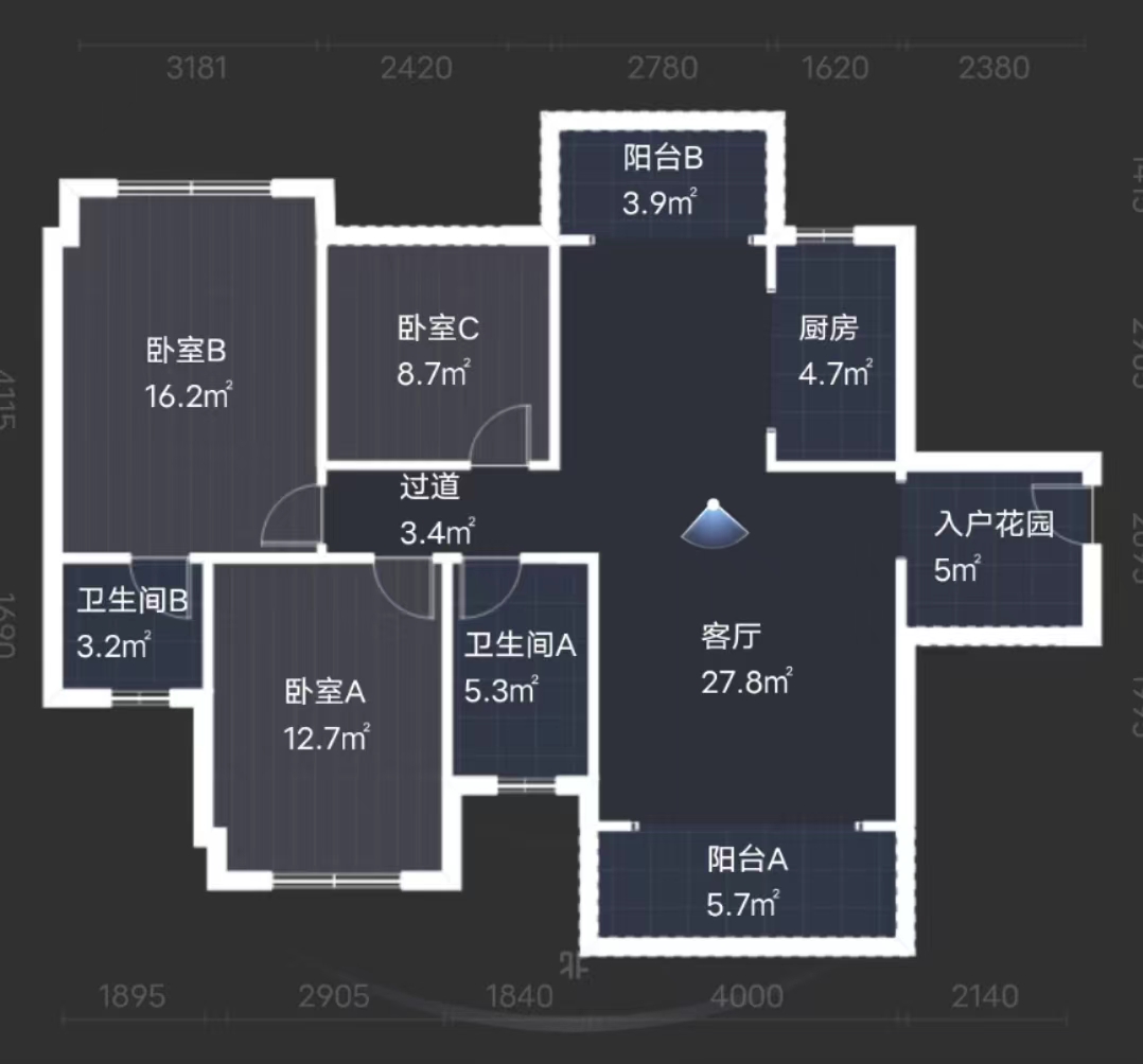 桂花城  3室2厅2卫   69.80万