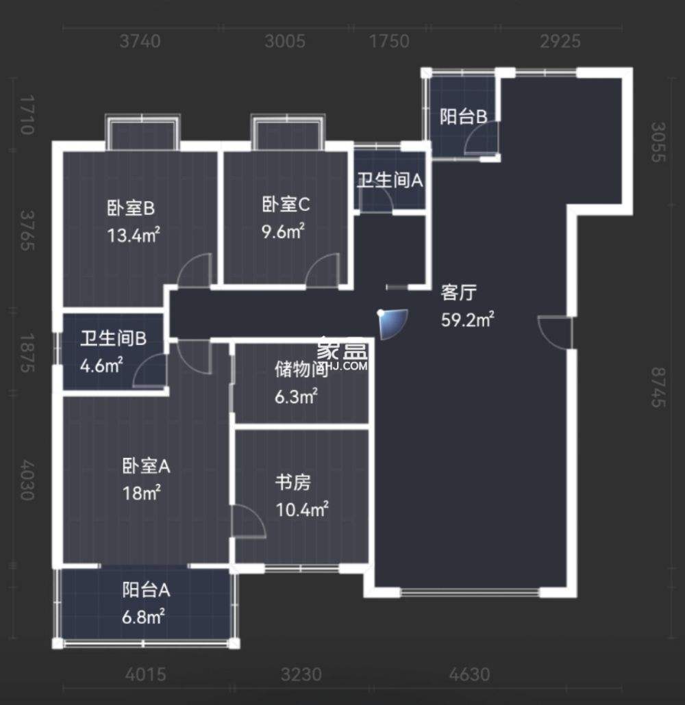 楚天花园  4室2厅2卫   64.00万