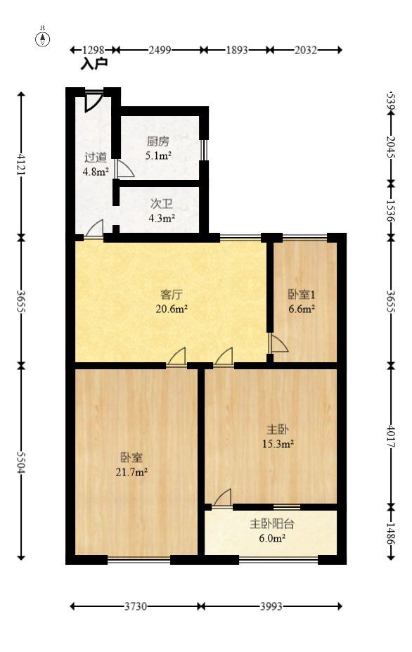 省建苑小区  3室1厅1卫   60.00万室内图1