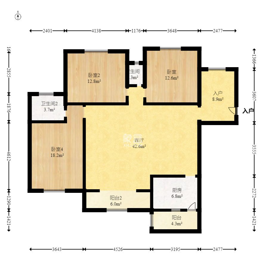 千江錦園  3室2廳2衛(wèi)   88.00萬