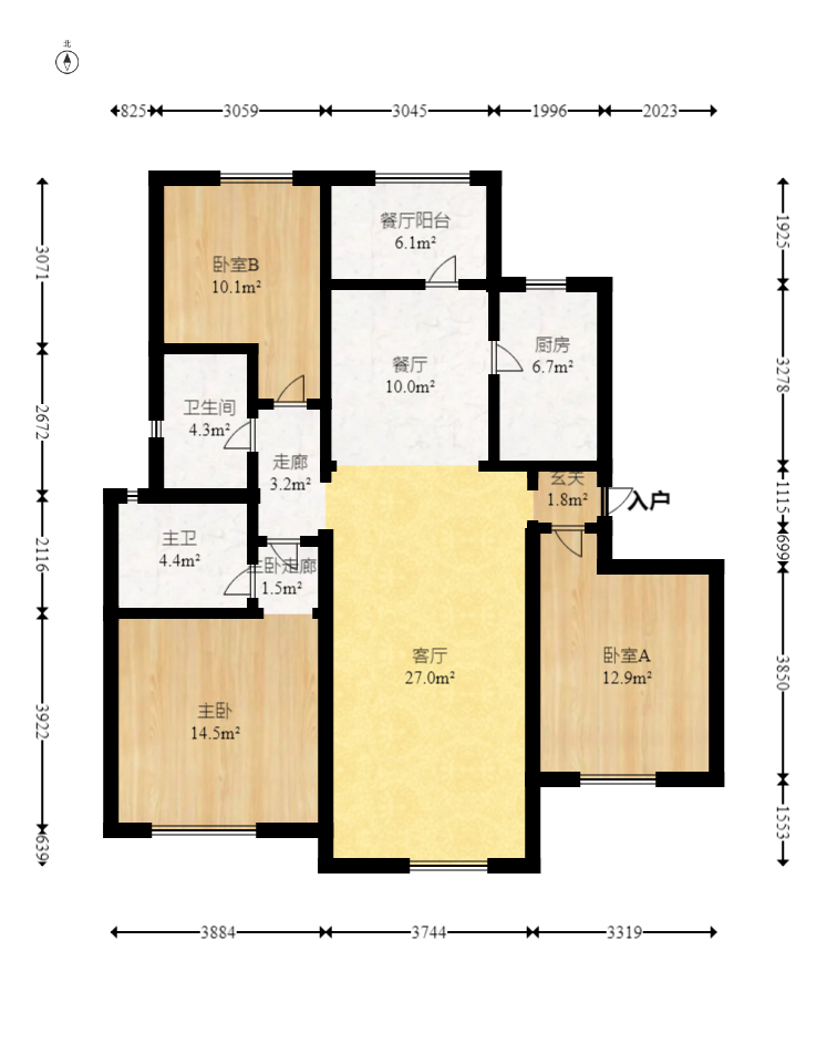 中海新城熙岸(中信新城五期) 3室2厅1卫 113.0万 中海新城熙岸(中信新城五期) 3室2厅1卫 113.0万户型图