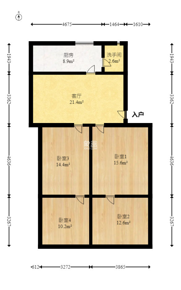 曙光中路邮政宿舍  4室1厅1卫   52.00万