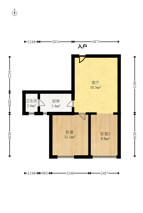 湘楚华庭  2室1厅1卫   28.10万室内图1