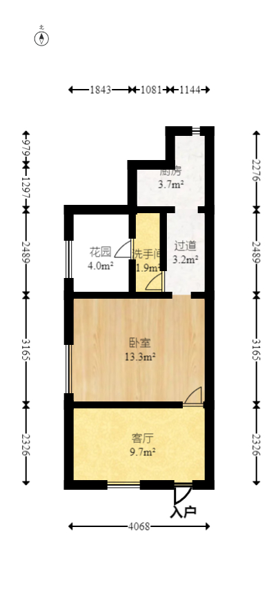 友谊路电视机厂宿舍  3室2厅2卫   65.00万室内图1