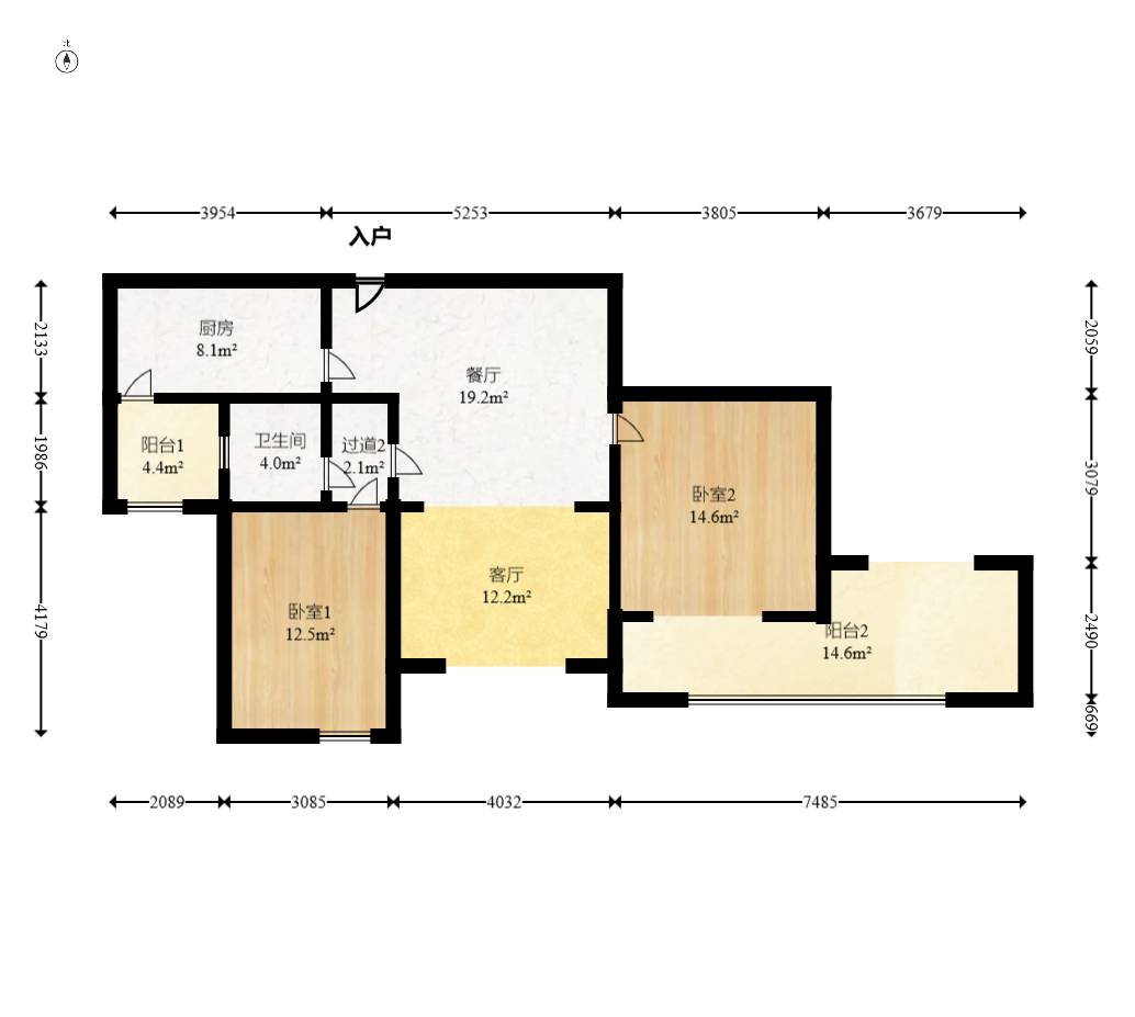 玛丽的花园(金色阳光家园) 2室2厅1卫 60.0万 玛丽的花园(金色阳光家园) 2室2厅1卫 60.0万户型图