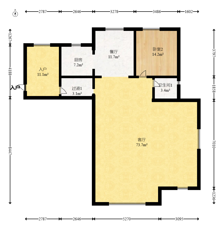 润和湘江天地C区 4室2厅2卫 150.0万 润和湘江天地C区 4室2厅2卫 150.0万户型图