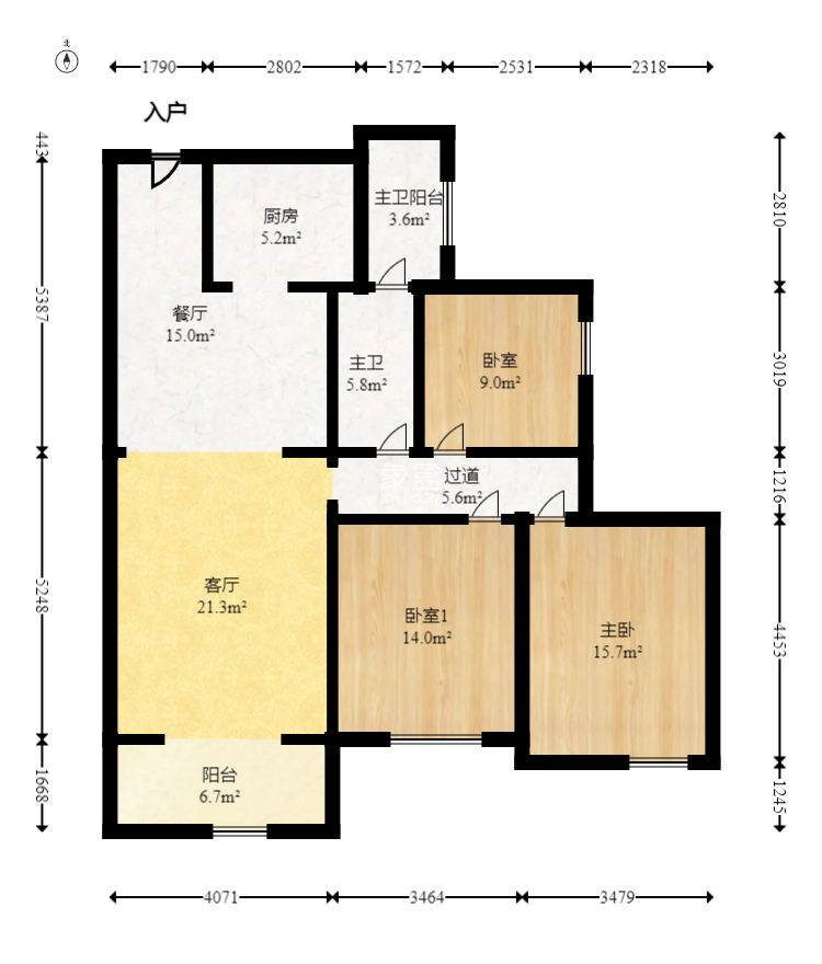 保利香槟国际  3室2厅1卫   95.80万