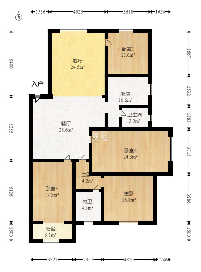 鑫湘佳园  4室2厅2卫   110.00万
