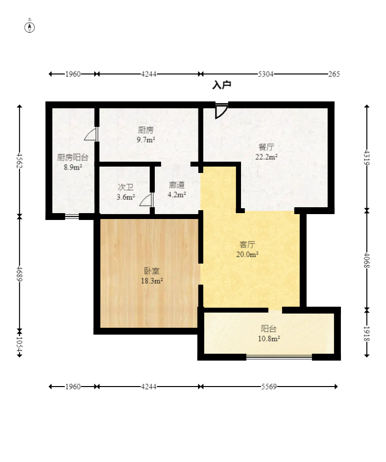 保利麓谷林语D区  4室2厅2卫   145.00万室内图1