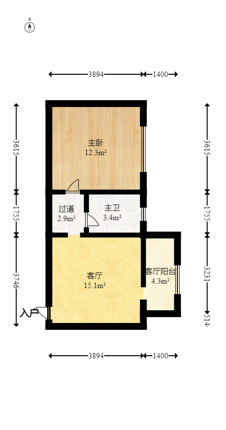 筑梦园  1室1厅1卫    30.3万 筑梦园  1室1厅1卫    30.3万户型图