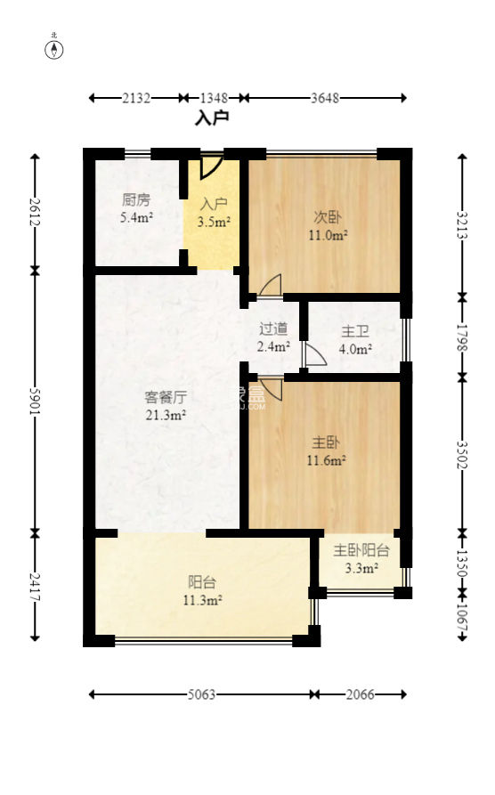 恆大御景半島湘江苑（恆大御景半島一期） 2室2廳1衛 108.00萬