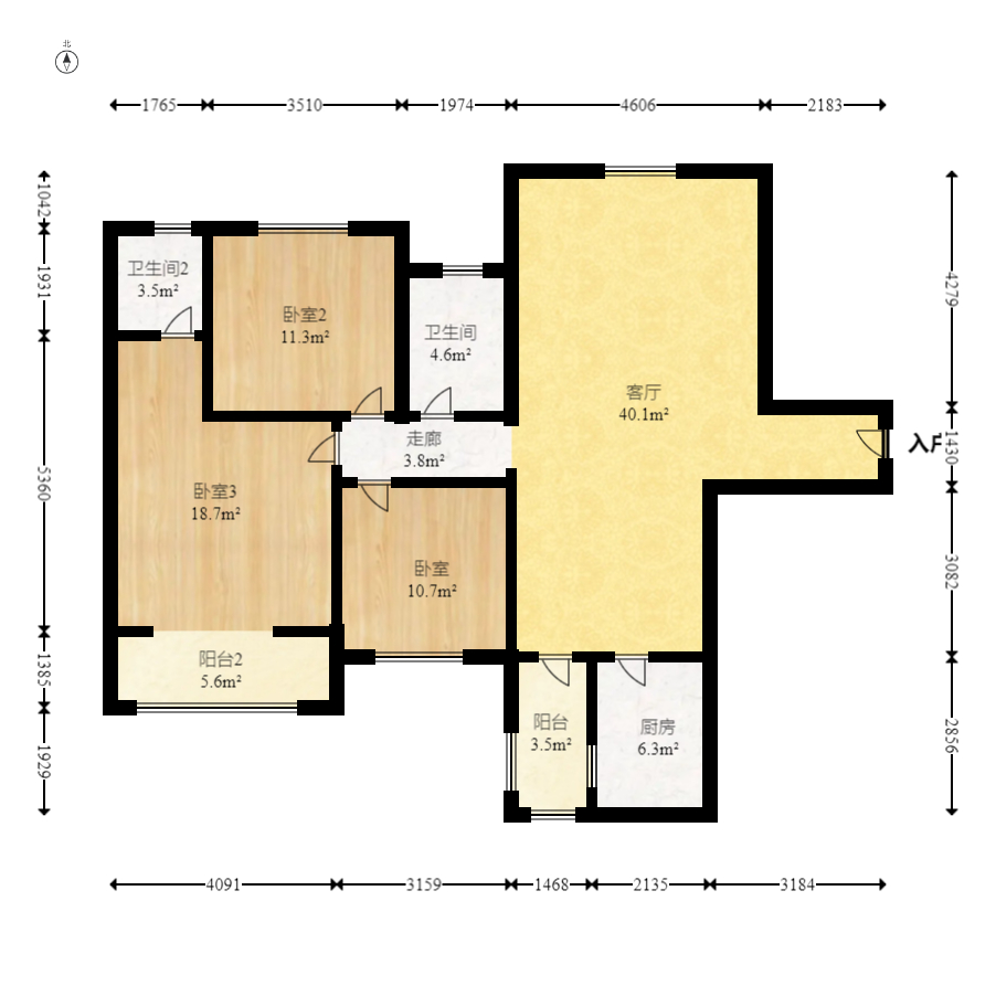 湘预家园  3室2厅2卫    69.99万 湘预家园  3室2厅2卫    69.99万户型图
