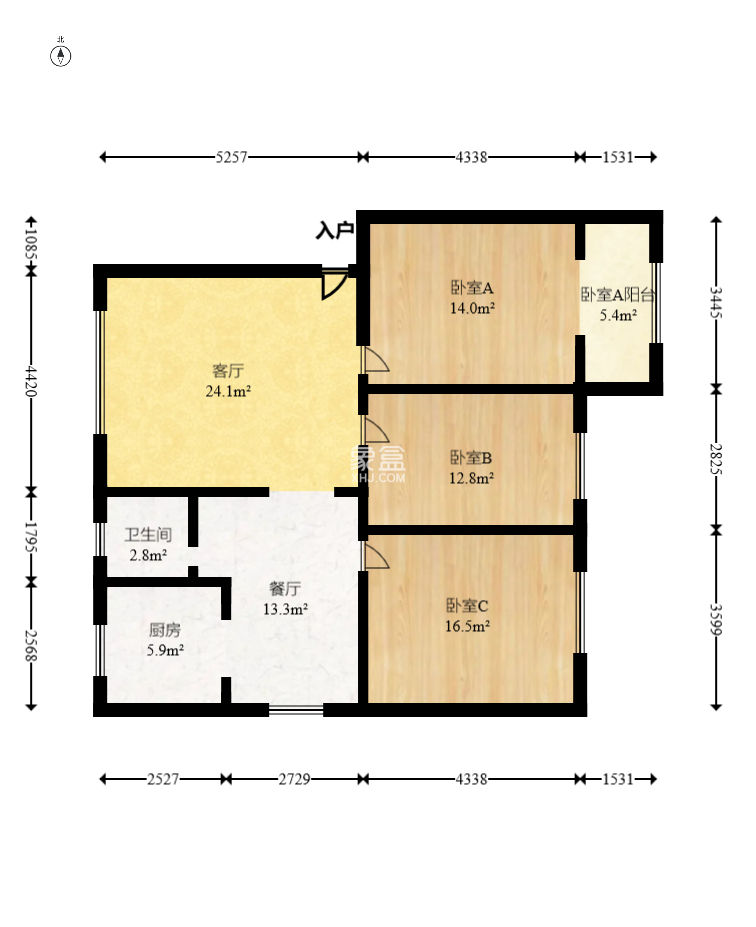 麓山新苑  3室2廳1衛(wèi)   45.00萬