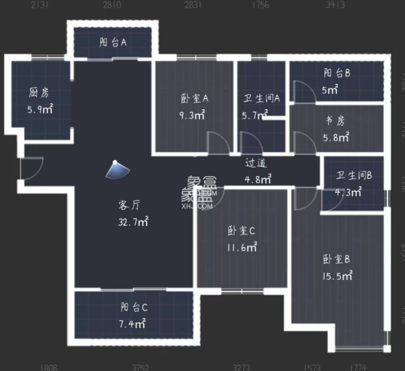 中建江湾壹号  4室2厅2卫    70.0万
