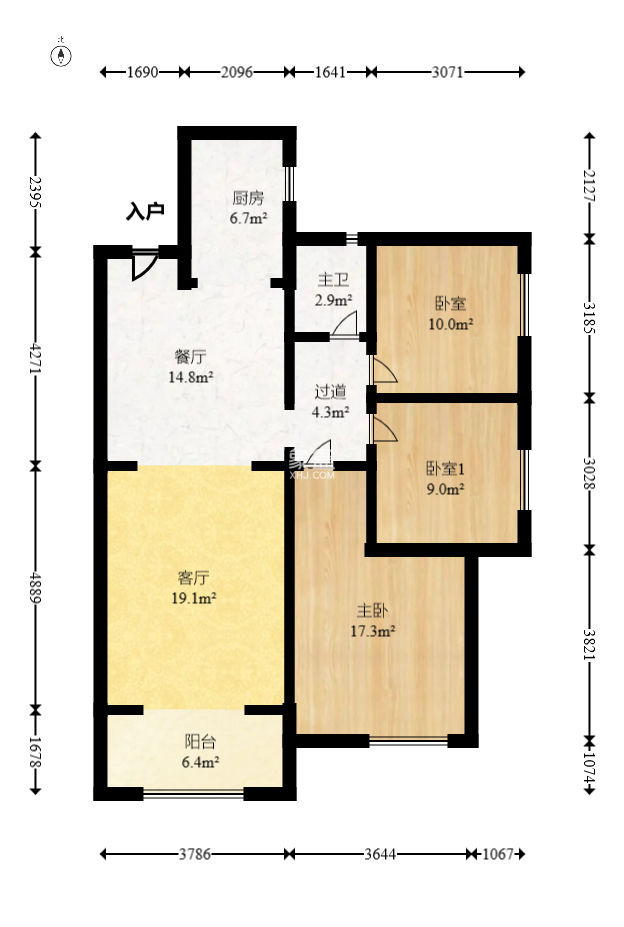 荣盛花语城  3室2厅1卫    80.0万