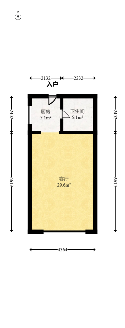 世纪桃花苑 1室1厅1卫 25.0万 世纪桃花苑 1室1厅1卫 25.0万户型图
