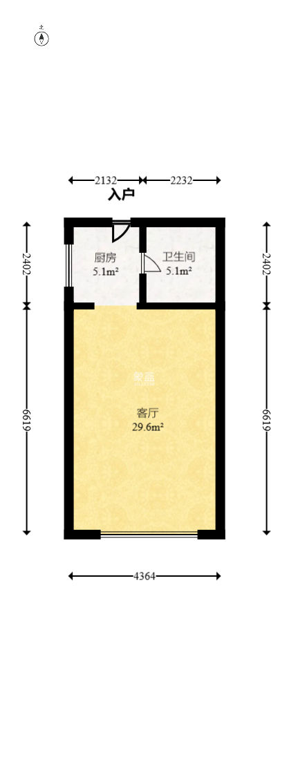 世纪桃花苑  1室1厅1卫    25.0万