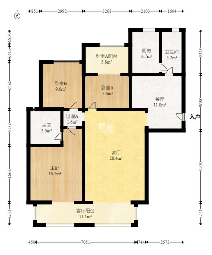 八方小区C区  3室2厅2卫   420.00万