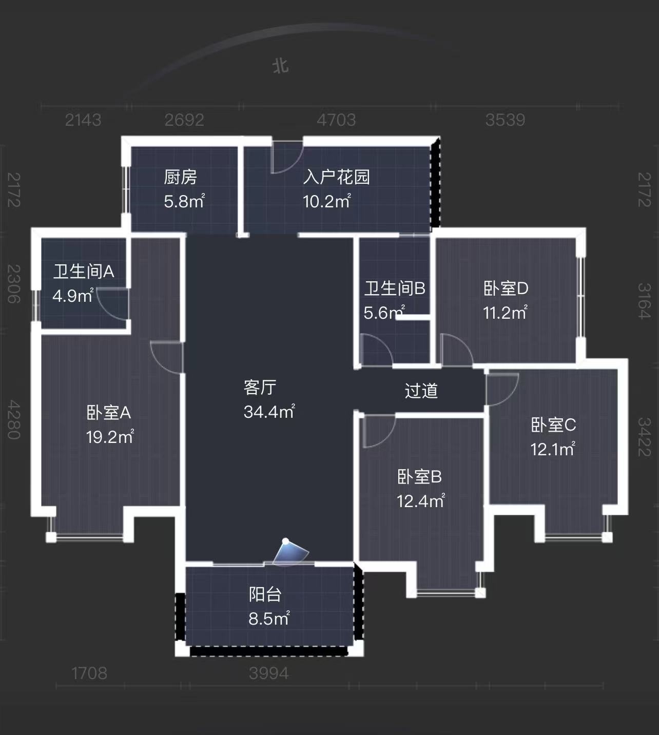 金碧花园 4室2厅2卫 79.8万 金碧花园 4室2厅2卫 79.8万室内图
