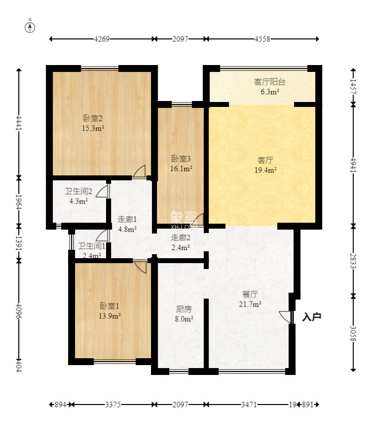 生活藝術(shù)城  3室2廳2衛(wèi)   123.00萬