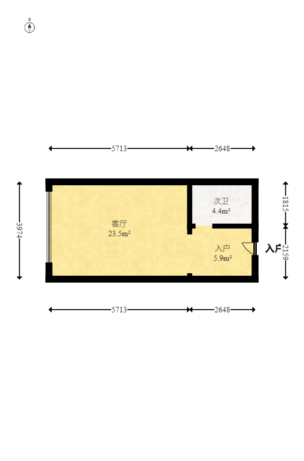 万科紫台  1室1厅1卫   36.00万室内图1
