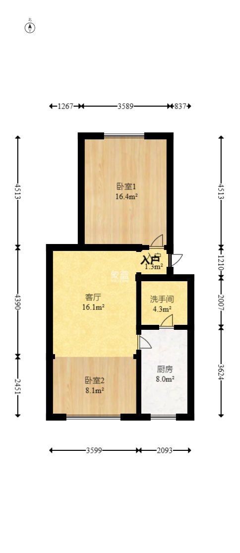 湘银公寓  2室2厅1卫   36.00万