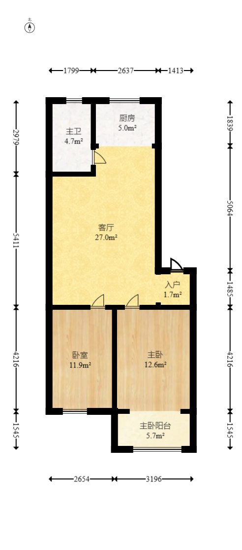 湘绣城  2室2厅1卫   35.00万室内图1
