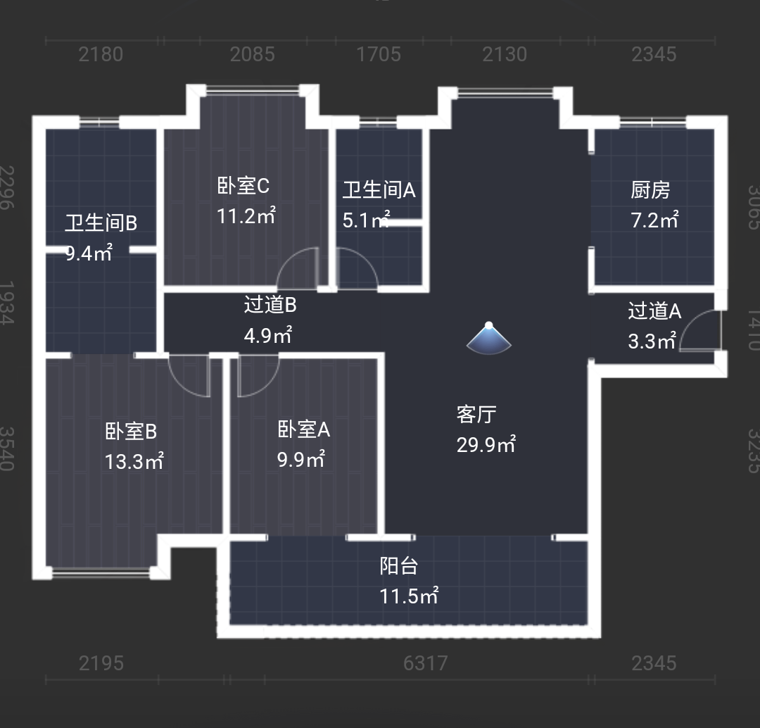 白金汉宫 3室2厅2卫 79.0万 白金汉宫 3室2厅2卫 79.0万室内图