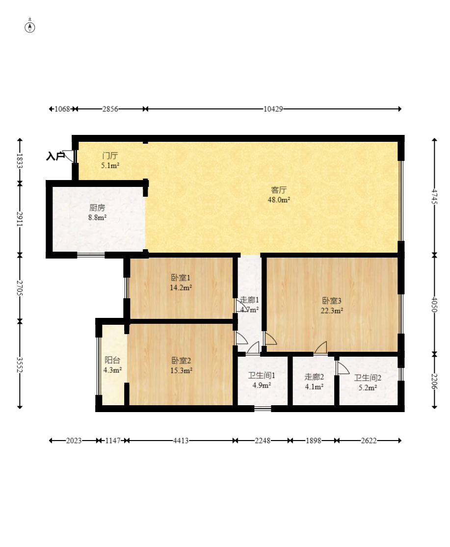 环达路桥  3室2厅1卫    109.0万 环达路桥  3室2厅1卫    109.0万户型图