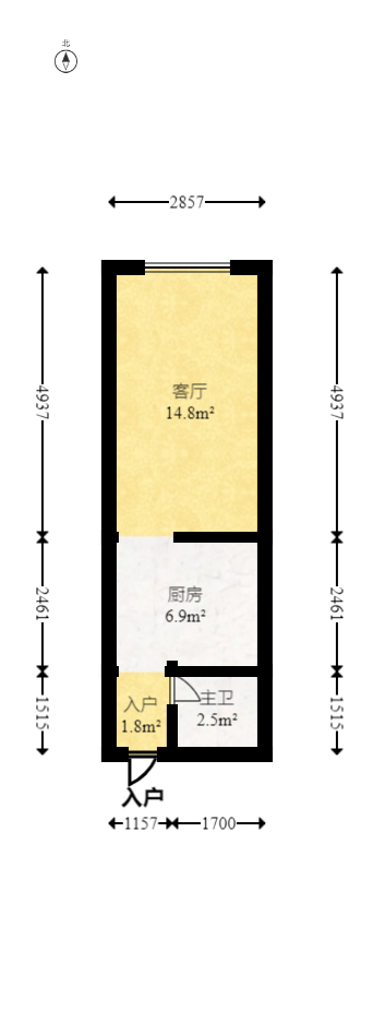 尚都美寓 2室1厅1卫 33.5万 尚都美寓 2室1厅1卫 33.5万户型图
