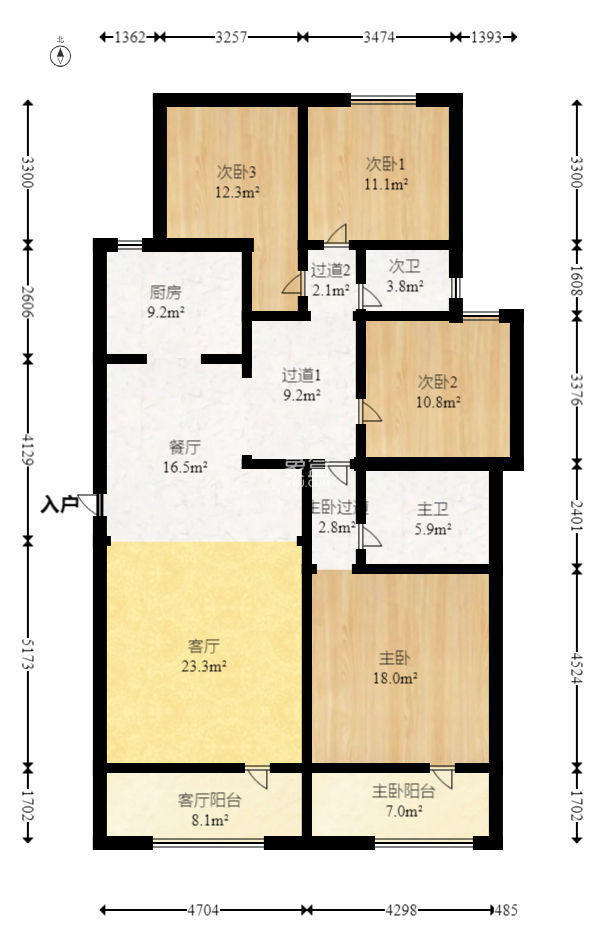 順天御嶺  4室2廳2衛(wèi)   142.80萬