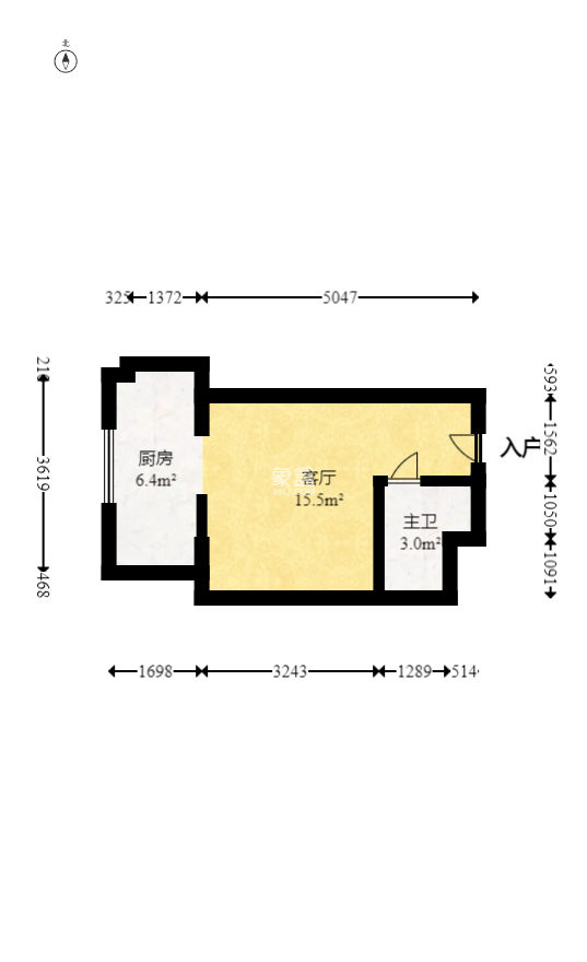 鉑宮  1室1廳1衛(wèi)   35.00萬
