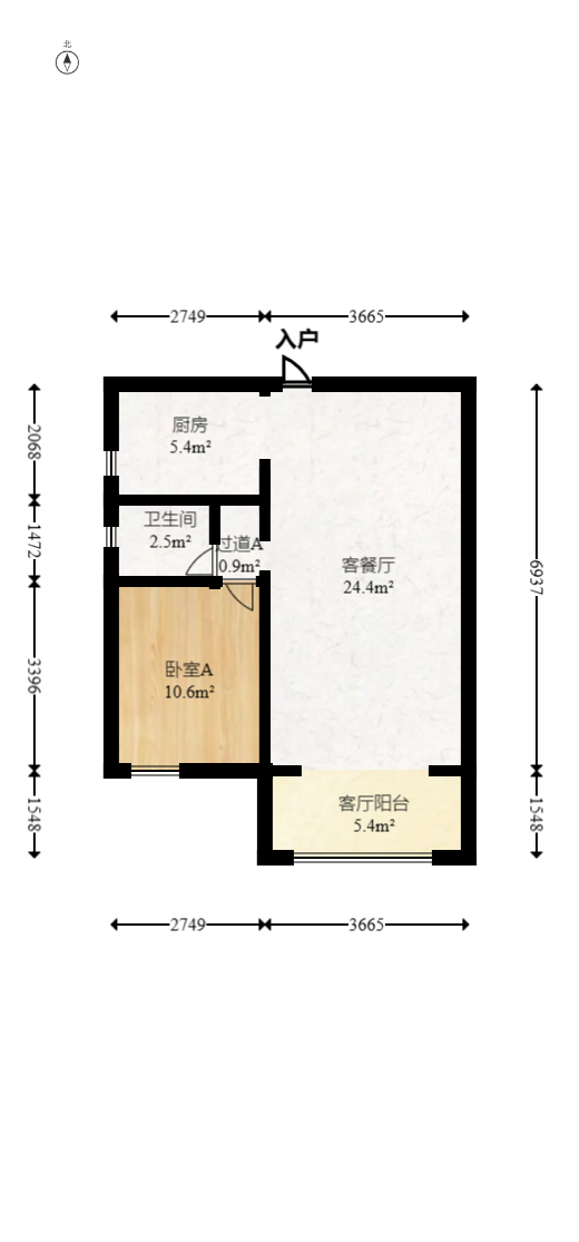 保利西海岸B区  4室2厅2卫   190.00万室内图1