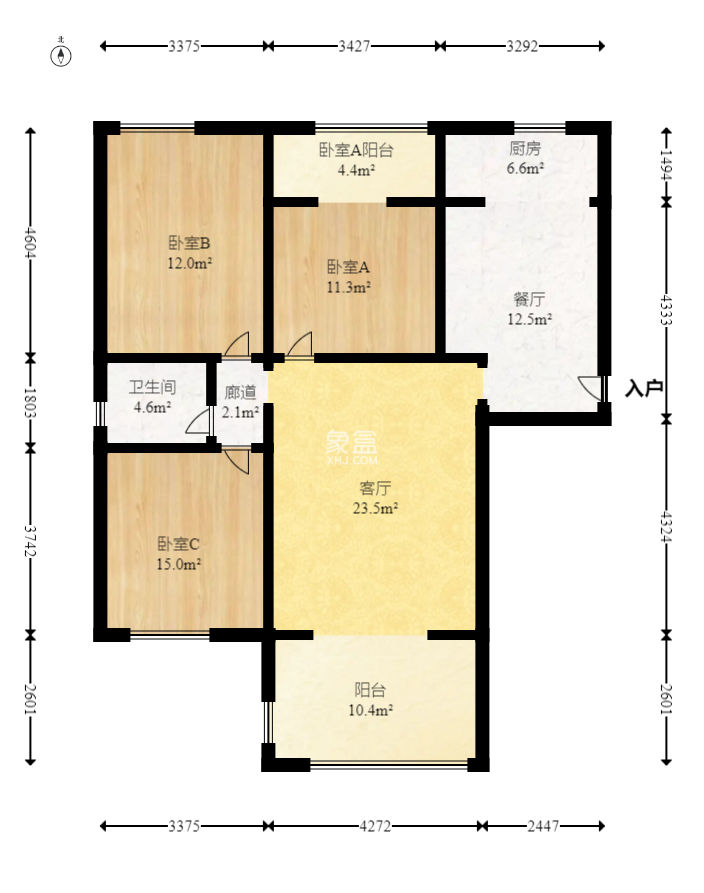 中建麓山和苑  3室2厅1卫    85.0万